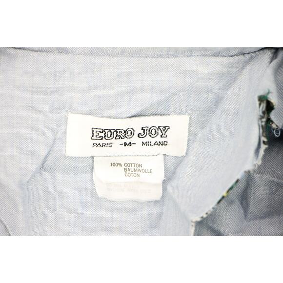 Vintage Euro Joy Blue Chambray Bomber Hipster Rock Grunge New Wave Mom Jacket - Picture 7 of 7